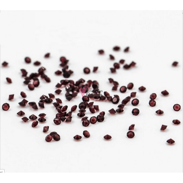 Diamante 100 buc de unghii 3D, DS042 Red Black 1,3mm